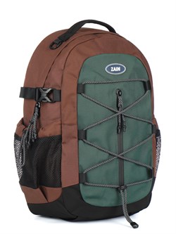 Рюкзак с резинкой ZAIN 1218 "Коричнево-изумрудный" - фото 9010