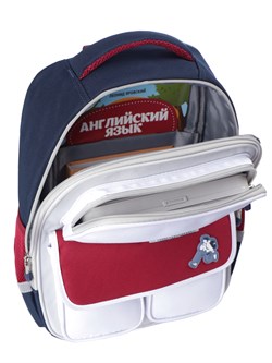 Рюкзак школьный ZAIN анатомический 1231 "Синий-бордо" - фото 9074