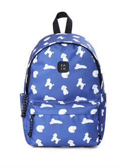 Рюкзак ZAIN 1299 "Пудели" синий - фото 9386